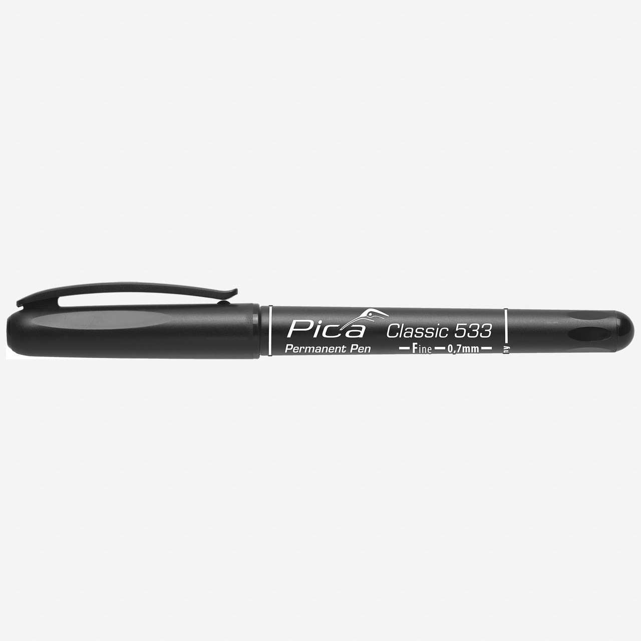 Pica Classic Fine Tip Permanent Pen, Black, Round Tip, 0.7 mm