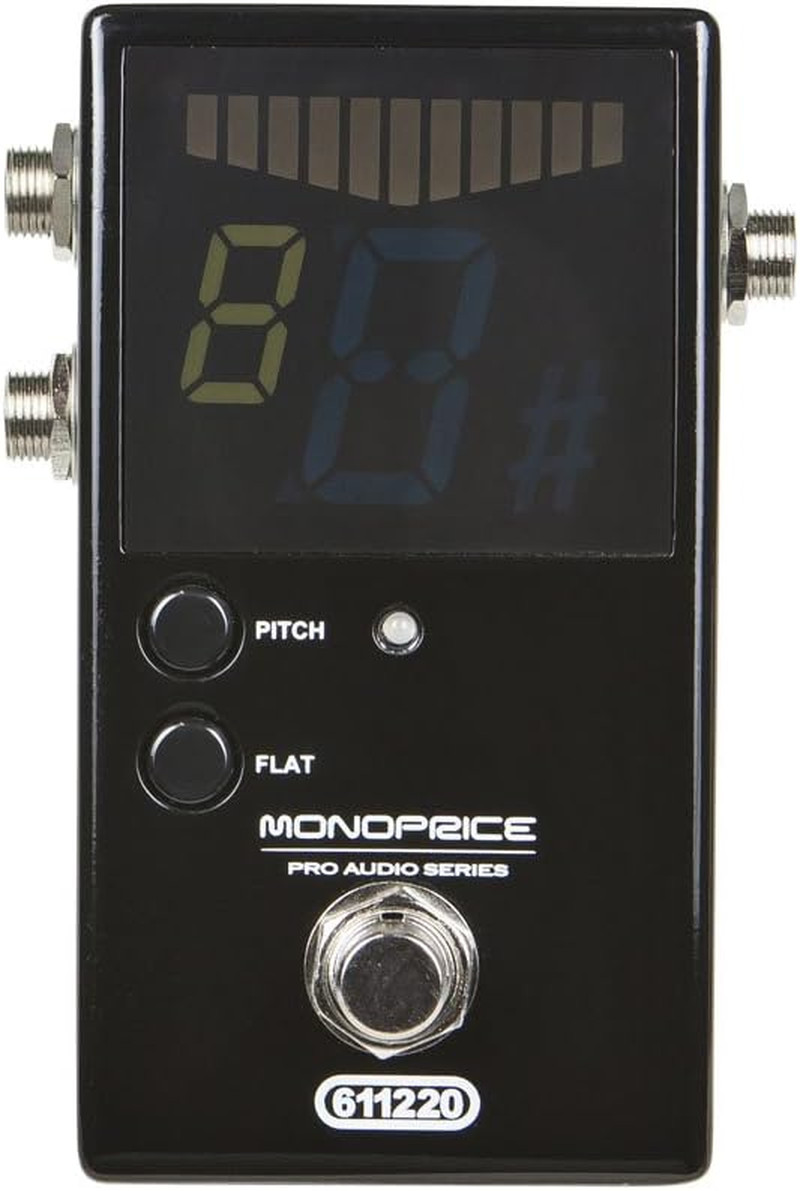 Chromatic Pedal Tuner - Black, Normal & True-Bypass Outputs, Easy to Tune Your B