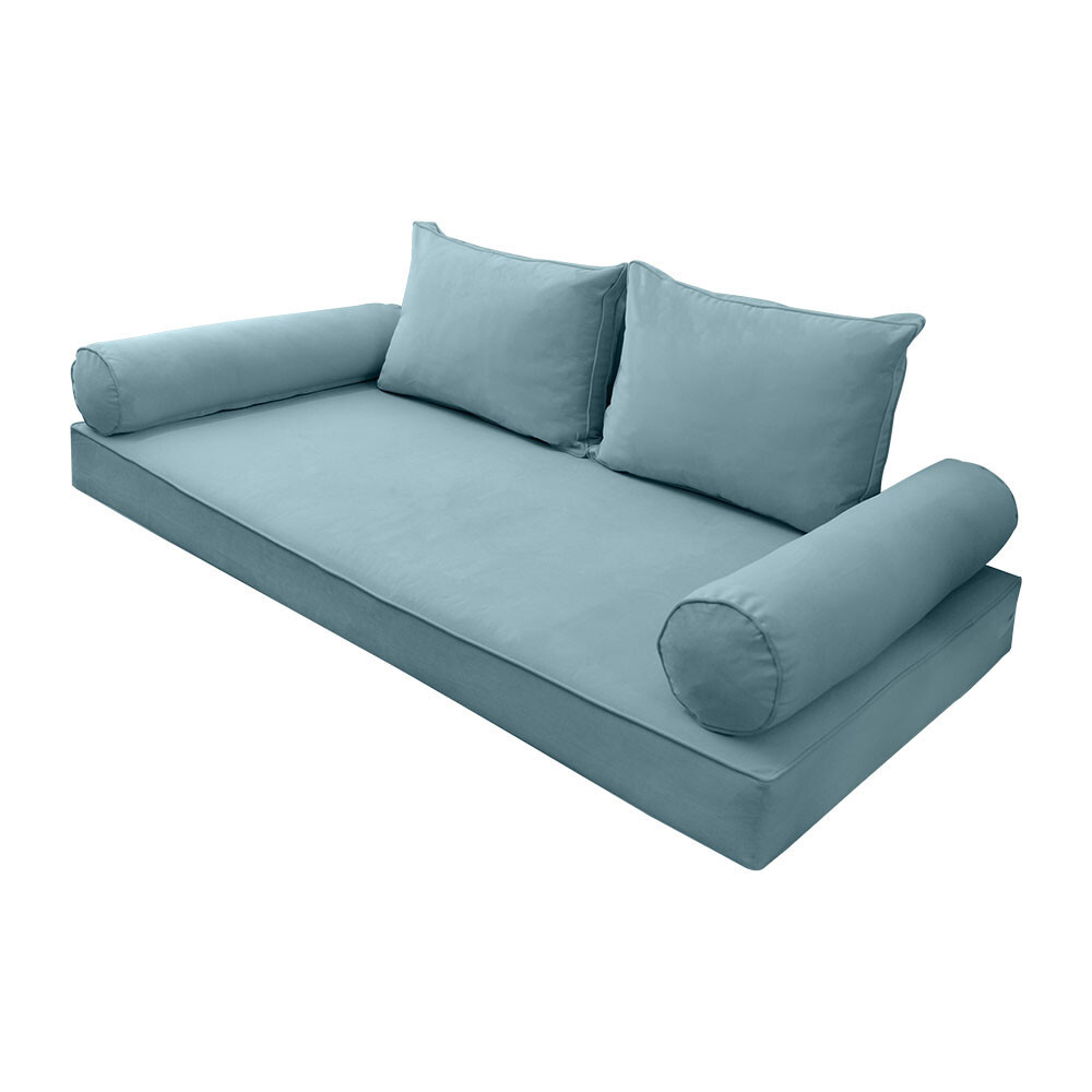 |SLIPCOVER ONLY| V1 Velvet Indoor Daybed Mattress Pillow Pipe Trim Twin AD355