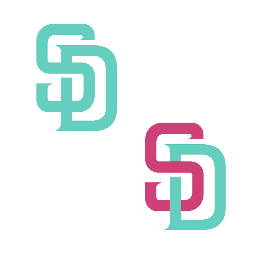 San Diego Padres City Connect Colors SD Logo Decal Sticker