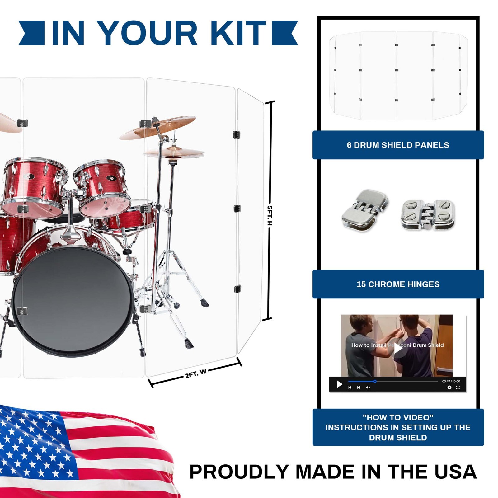 Drum Shield/Drum Screen/Drum Shield Panels/ Noise Isolating/ DS5