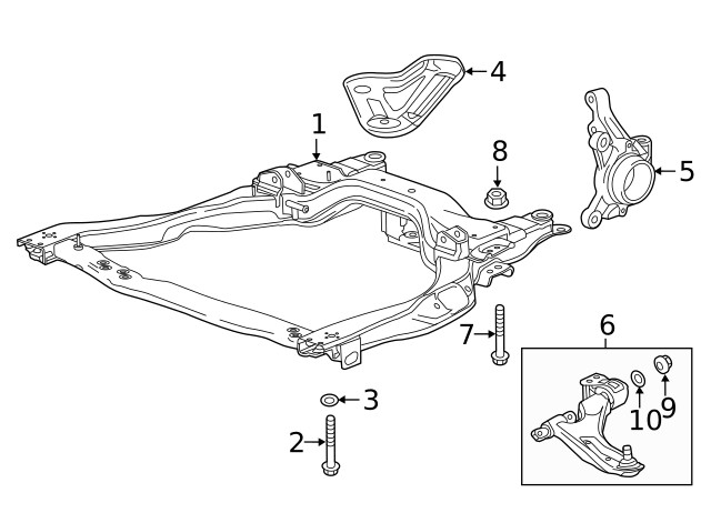 Genuine GM Driver Side Steering Knuckle 95048310