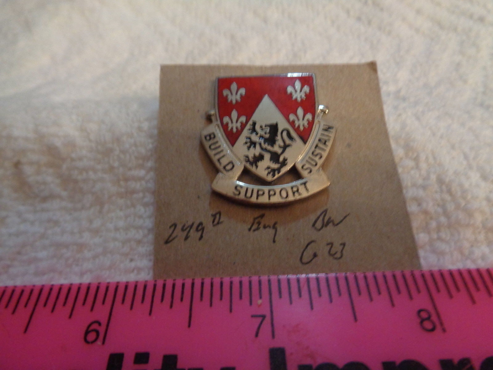 249th Engineer Battalion G23 Unit Crest, DI, DUI (DRAW#X11)