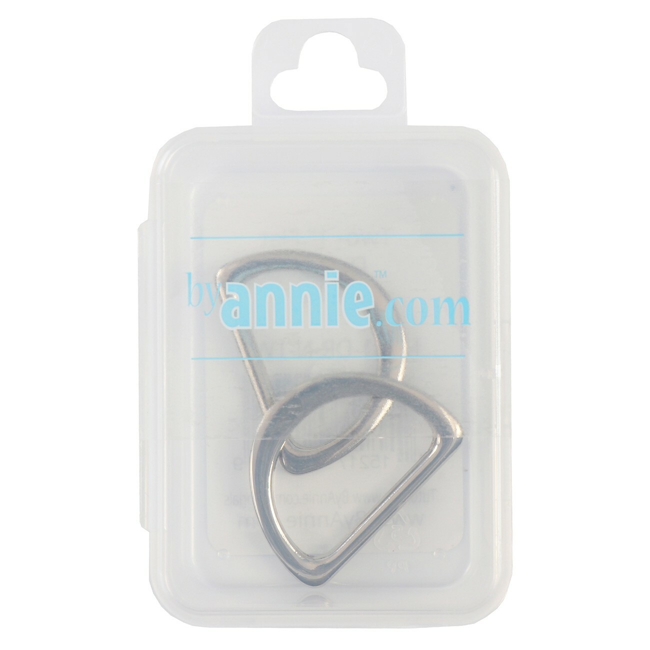 By annie D Ring Flat 1in Nickel Set of Two HAR1DRNTWO
