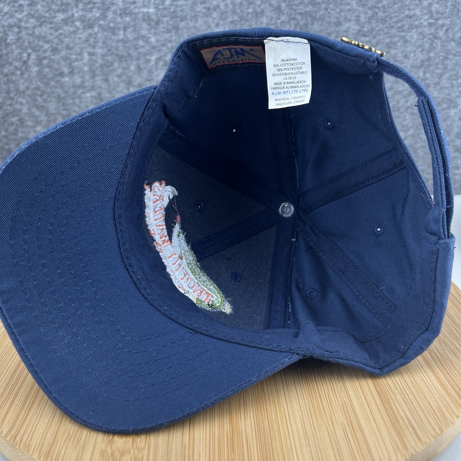 Trophy Waters Ontario Canada Fishing Guide Hat Cap Strapback Adjustable Blue