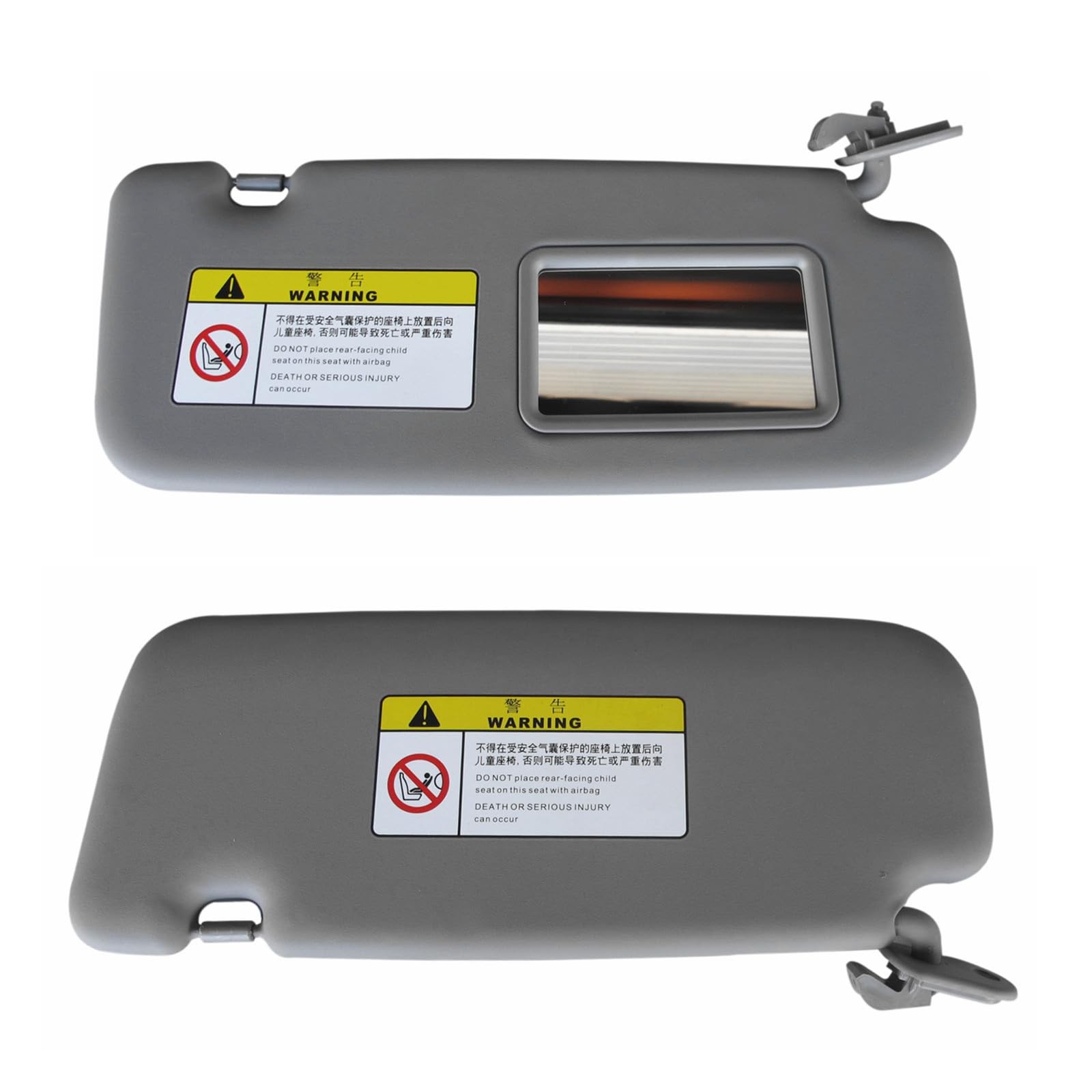 RH Sun Visor Sunshade with Mirror Gray for Hyundai Accent 2011-2015 85220-1R000