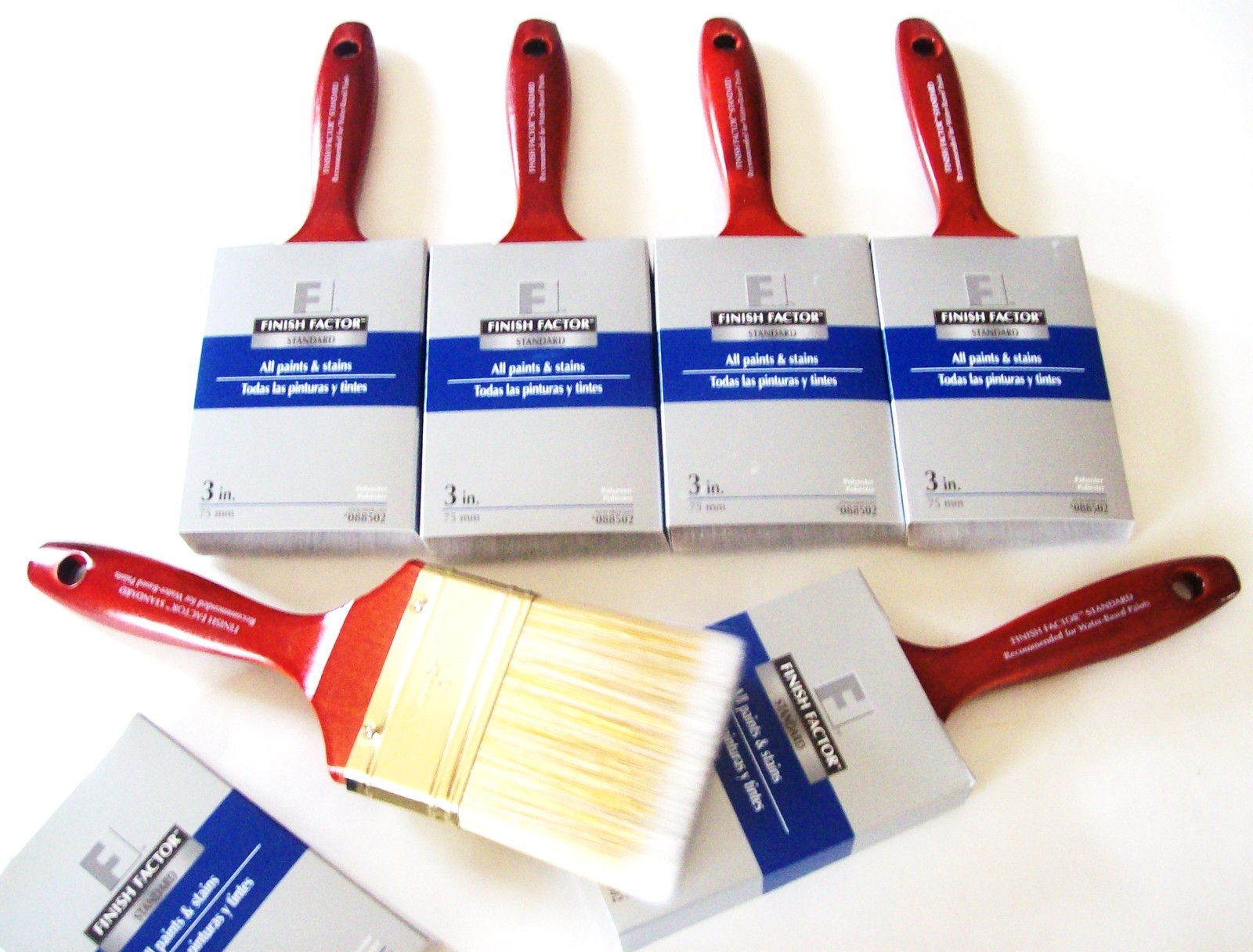 6 WOOSTER FINISH FACTOR 3" PAINT BRUSH BRUSHES ALL PAINTS STAIN LATEX WATER BASE