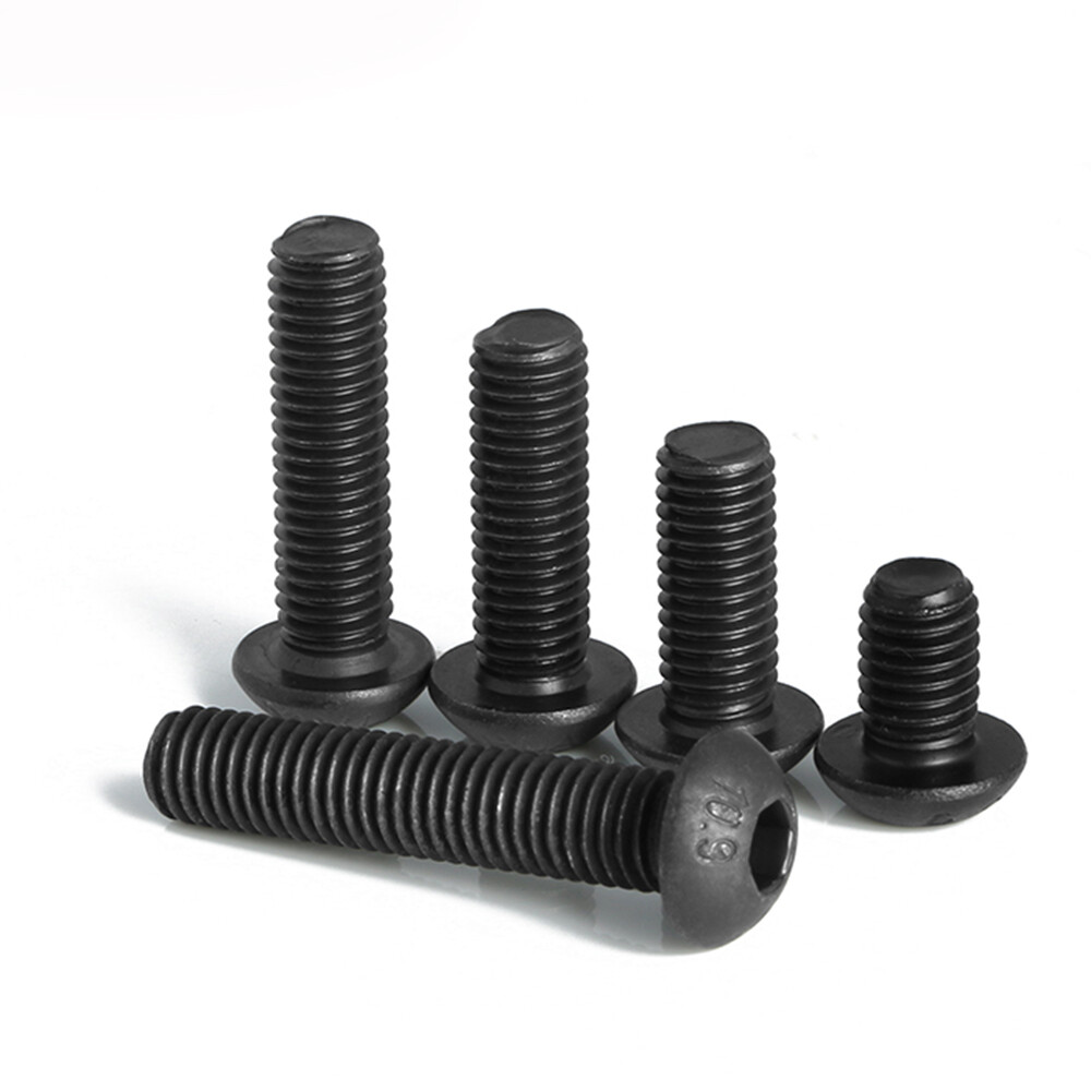 M3 Black 10.9 Grade Alloy Steel Allen Hex Socket Button Head Screw Bolt ISO7380