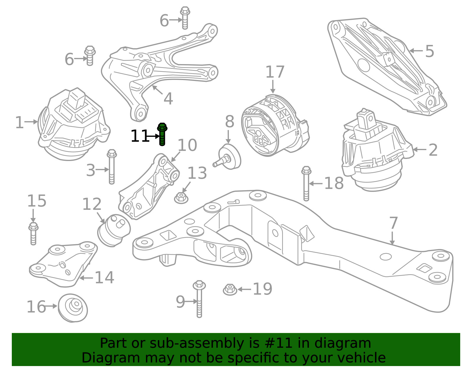 Genuine BMW Upper Bracket Bolt 22-31-9-494-176