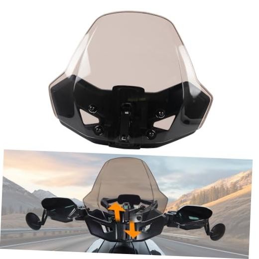 Can-Am Ryker Front Windshield - 3" Adjustable - Dark Tinted - Dark