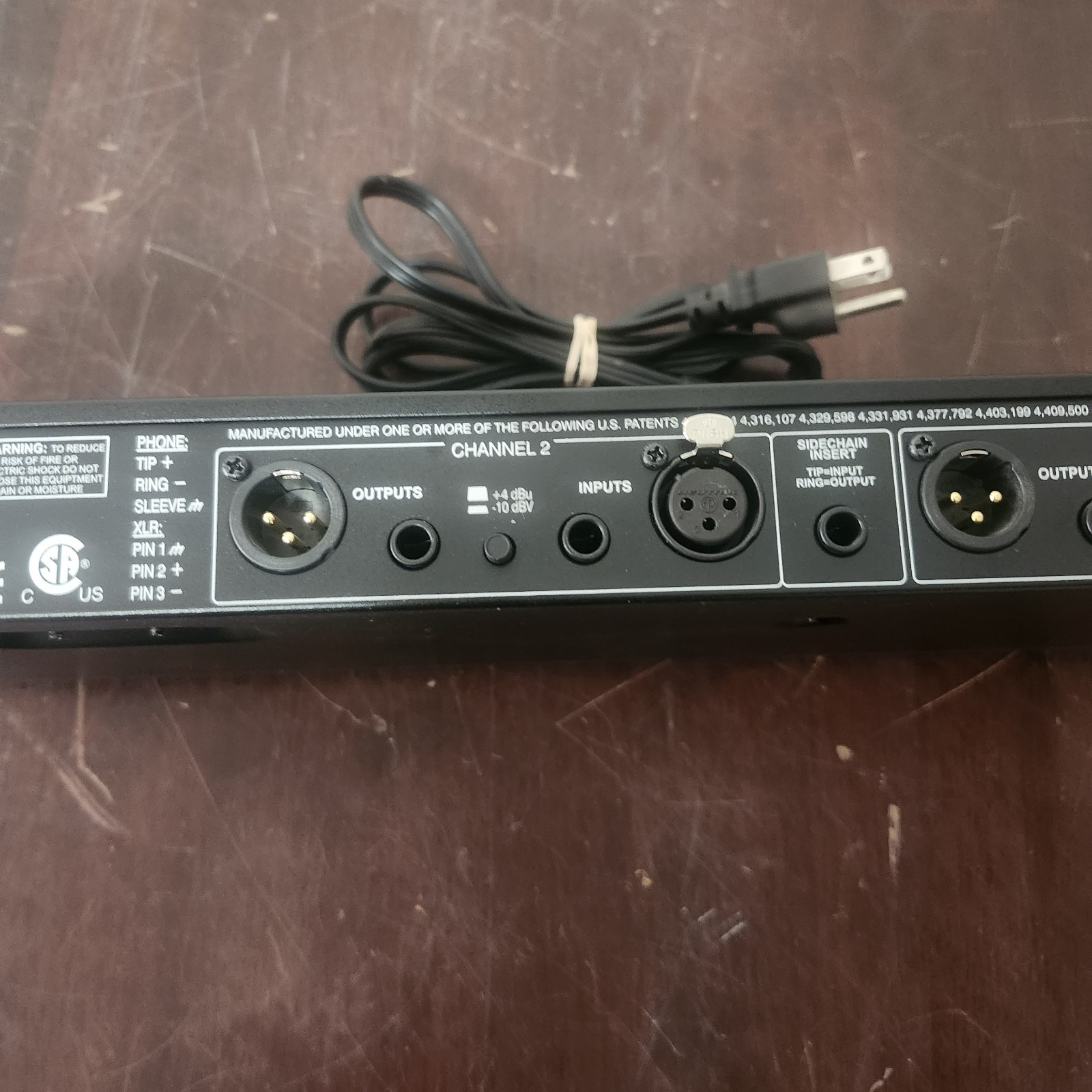 DBX 266XL Compressor Limiter Gate Dual Channel 2 Pro Audio Rack Mount