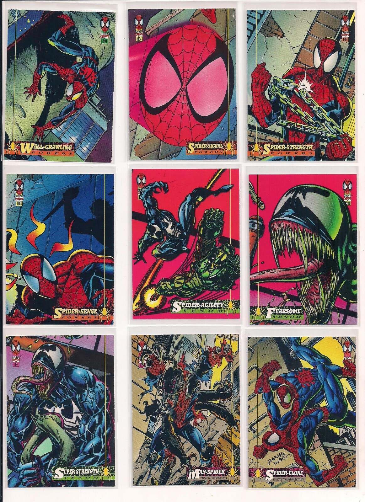 1994 Fleer Marvel Spider-Man Trading Cards / U Pick / Choose From List / bx38