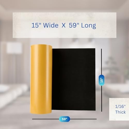 High Density EVA Foam Sheet 15"x59" Black Adhesive Backing - Craft, Cosplay, DIY