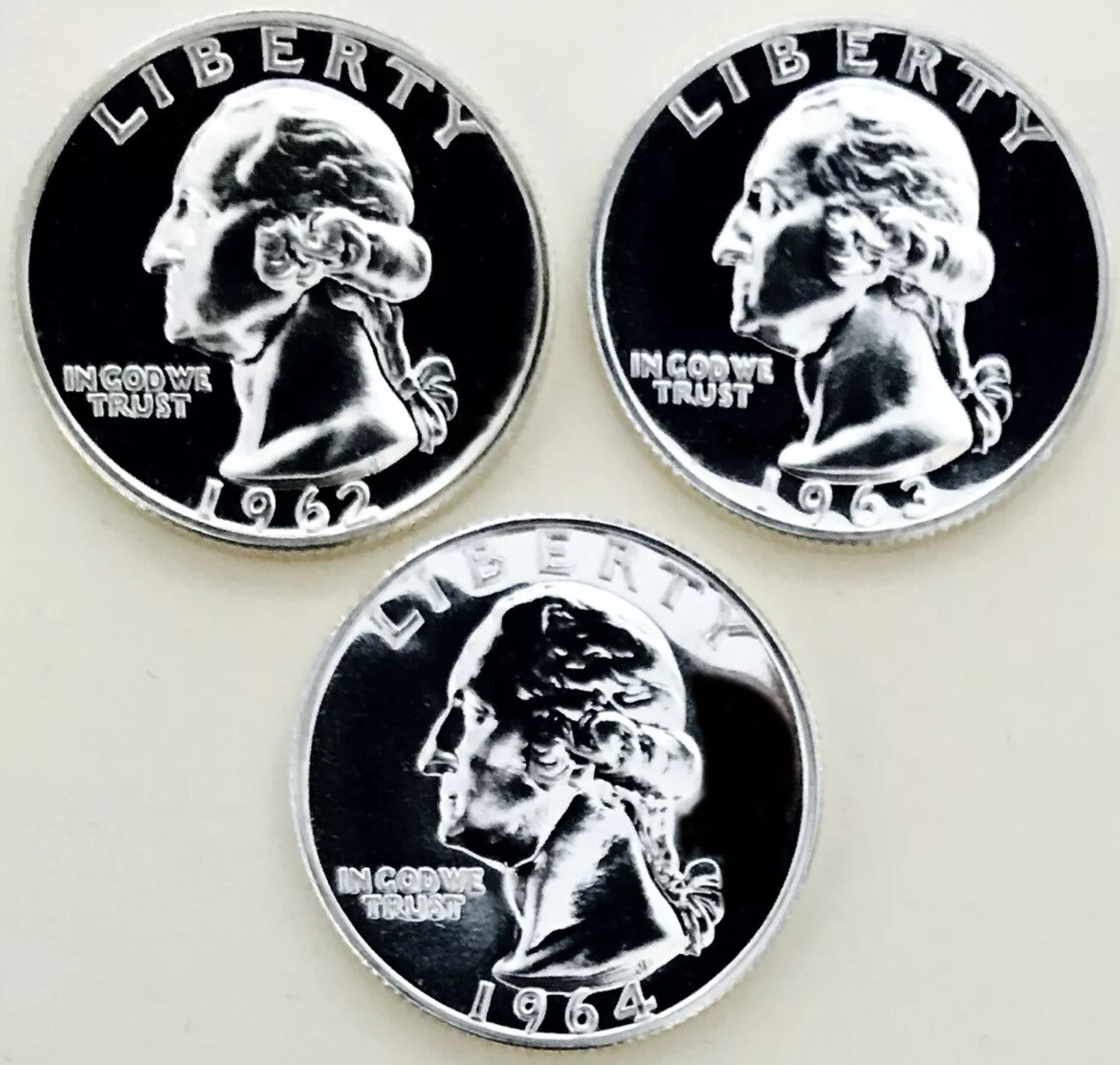 ⭐️62-64 SILVER PROOFS WASHINGTONS ⭐️SILVER* EXCEPTIONAL QUALITY GEMS⭐️THE BEST⭐️