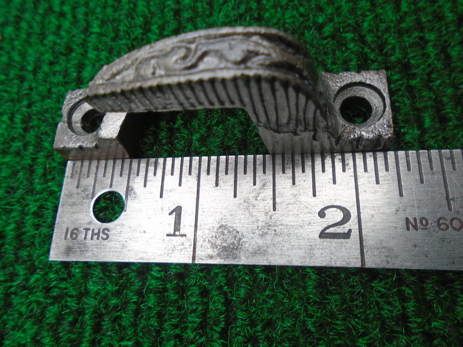 ONE 2 1/4" EASTLAKE STYLE SASH WINDOW LATCH KEEPER - CAST IRON (33290)