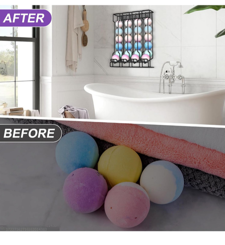Bathroom Bath Bomb Organizer and Storage