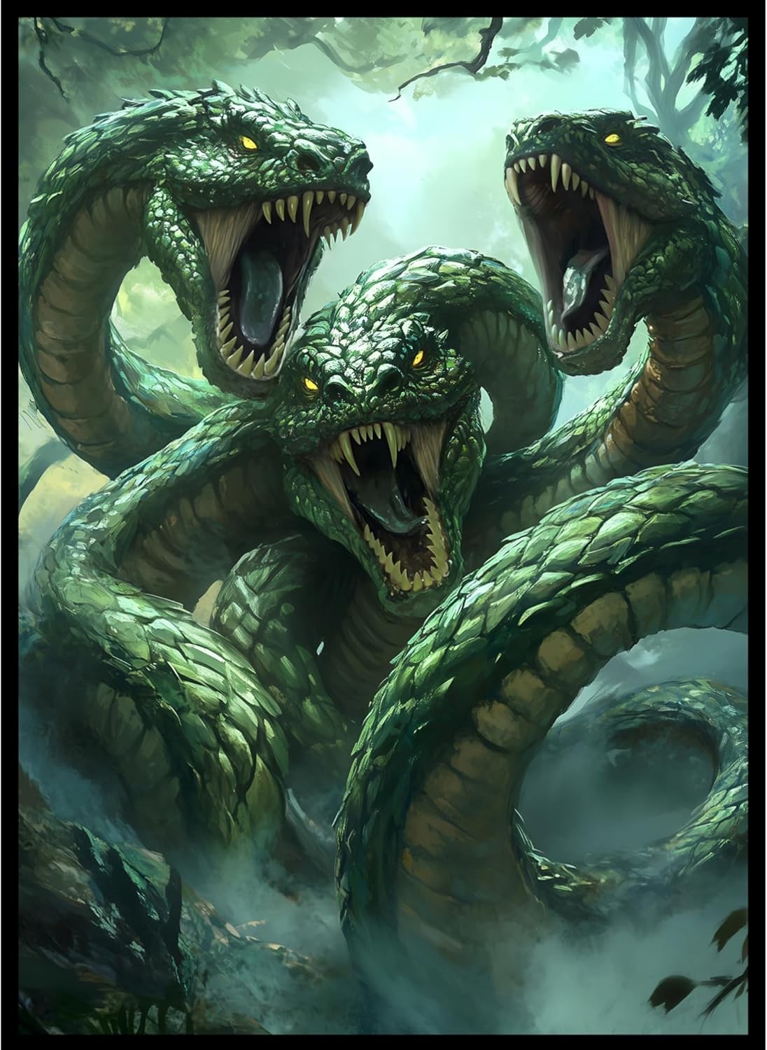 100ct Textured Matte TCG/MTG Card Art Sleeves (Hydra) Multi