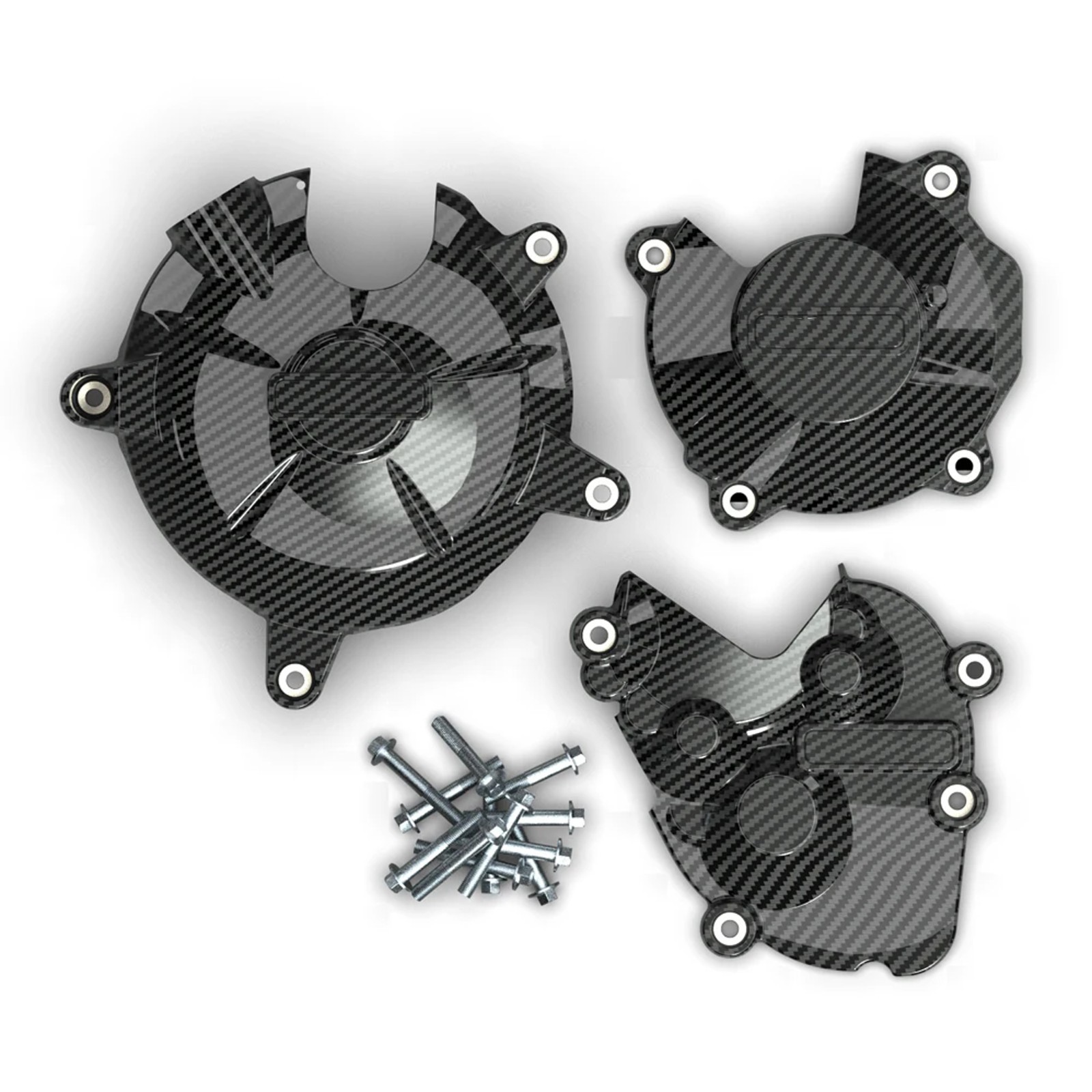 For Kawasaki Ninja ZX-6R 2007-2008 ZX-6R 2013-2024 Carbon Pattern Engine Cover