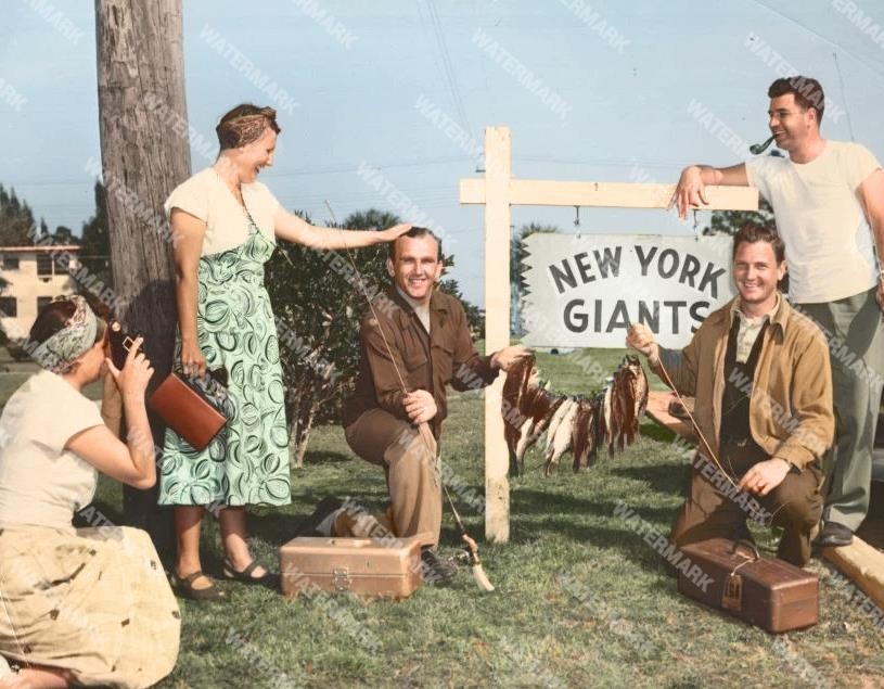 HE967 DAVE KOSLO SHELDON JONES SAL YVARS Fishing Giant8x10 16x20 Colorized Photo