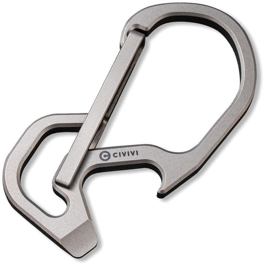Civivi Click Gray Titanium Carabiner Bottle Opener Screwdriver Multi-Tool