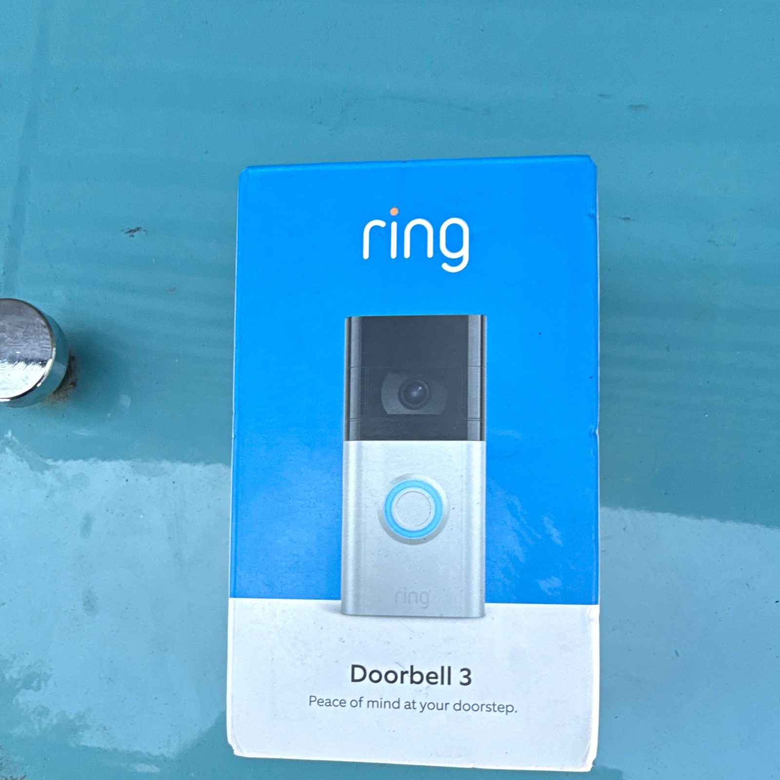 Ring Doorbell 3 Video Doorbell, Silver/Black, Rectangle w/ Round Button