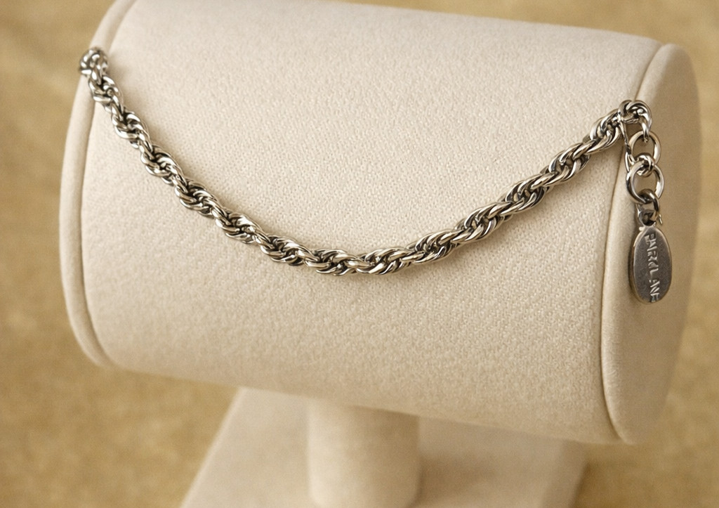 Park Lane Bracelet Silver Tone Rope Chain Twisted Link Designer Fashion Jewelry