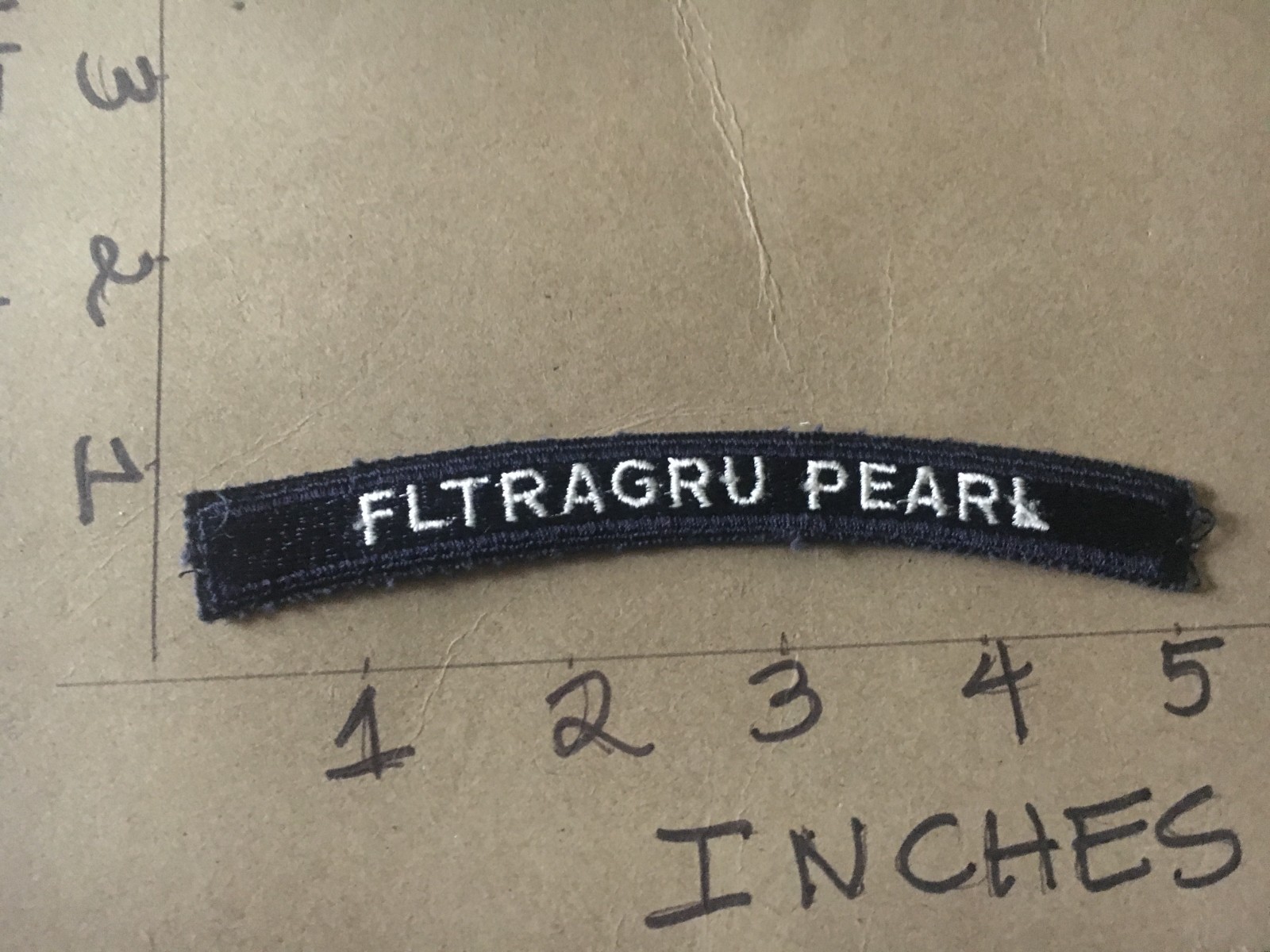 US NAVY SHOULDER STRIP TAB *** rocker *** Patch Fltragru Pearl