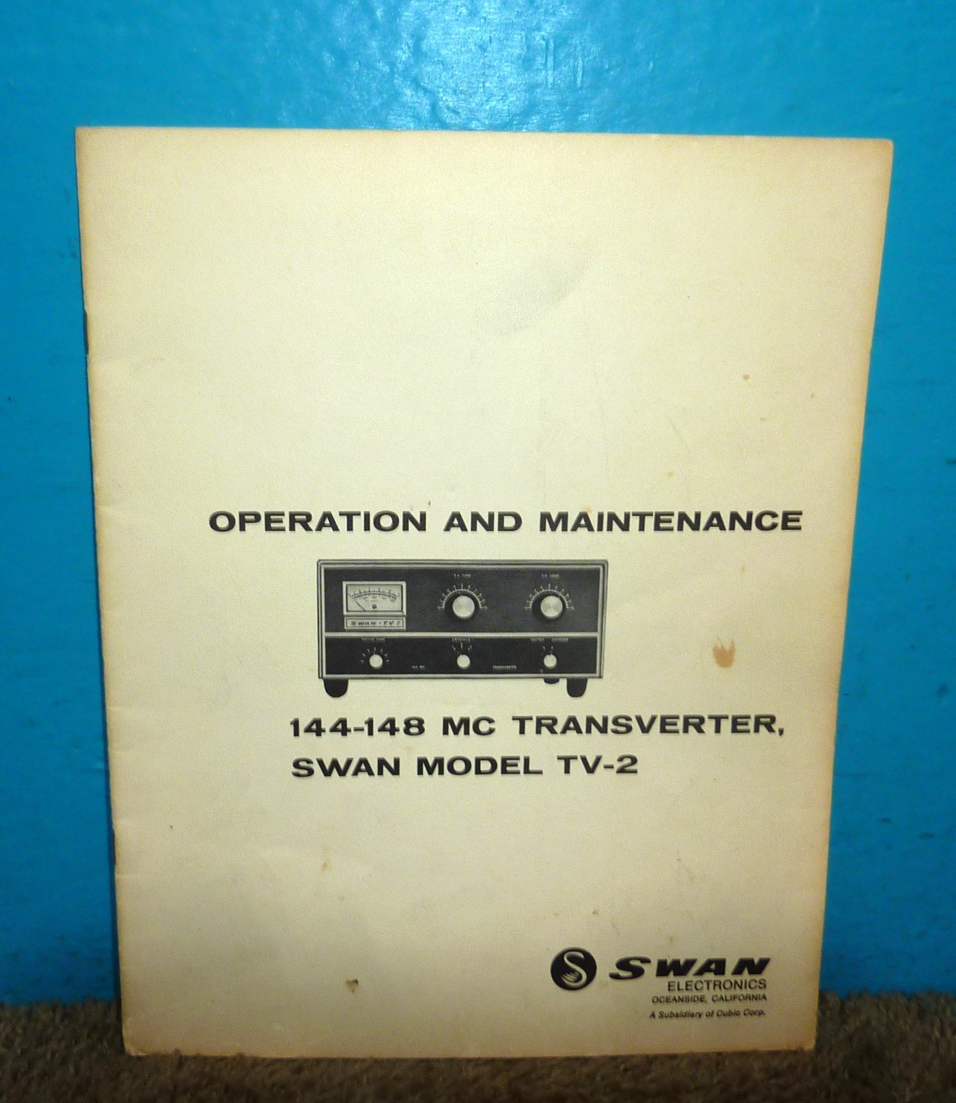 Swan TV-2 144-148MHz Transverter Operation Maintenance Manual OEM