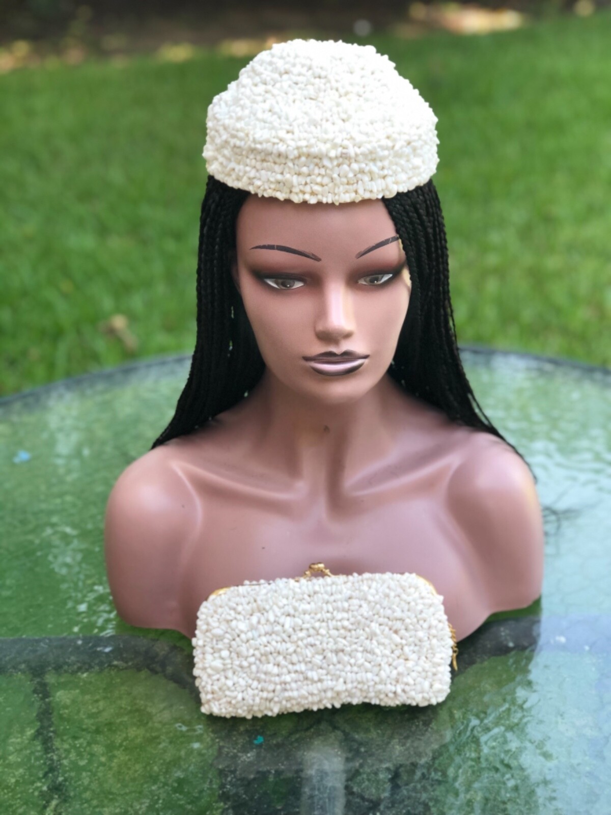 %C2%A0Handmade %C2%A0white clutch bag hat %C2%A0made with