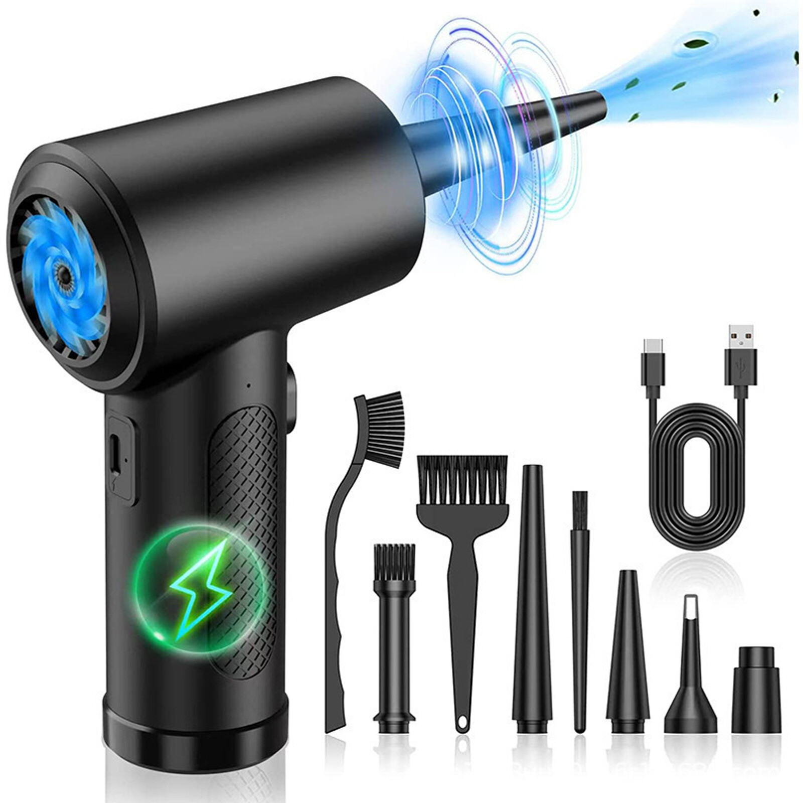 55000RPM Cordless Mini Electric Air Duster Blower for Computer Car Cleaning
