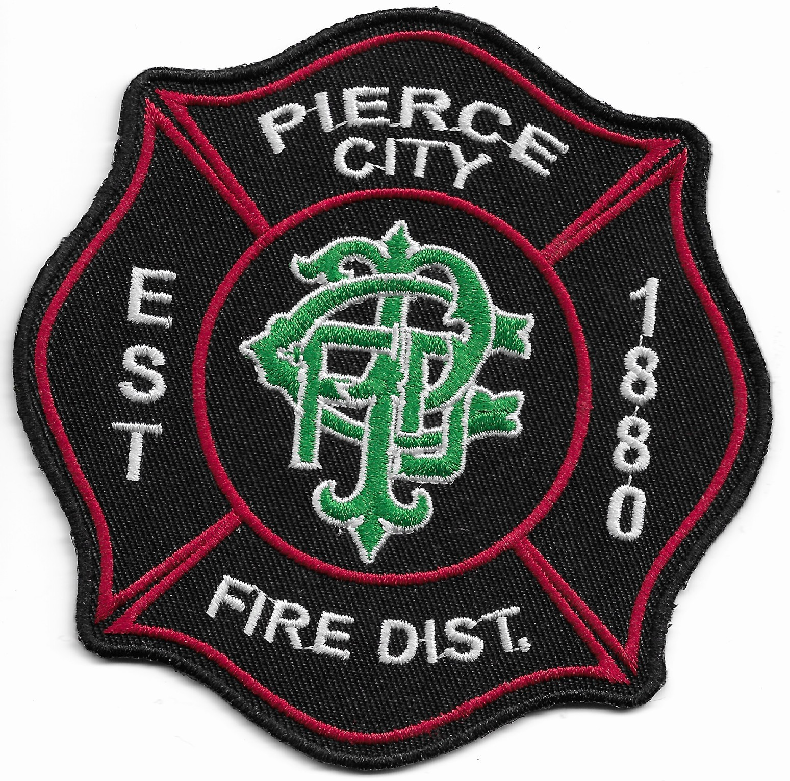Pierce City Fire District "1880", Missouri (4" x 4" size) fire patch
