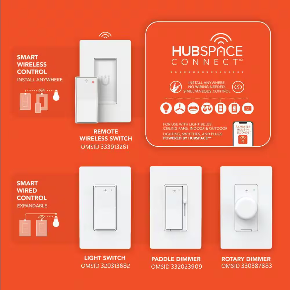 15 Amp Single-Pole White Smart Light Switch with Wi-Fi and Bluetooth Technology