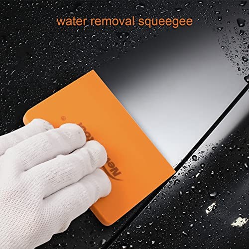 Soft Silicone Small Squeegee for Vinyl, 2 PCS PPF Tools Window Tinting Orange