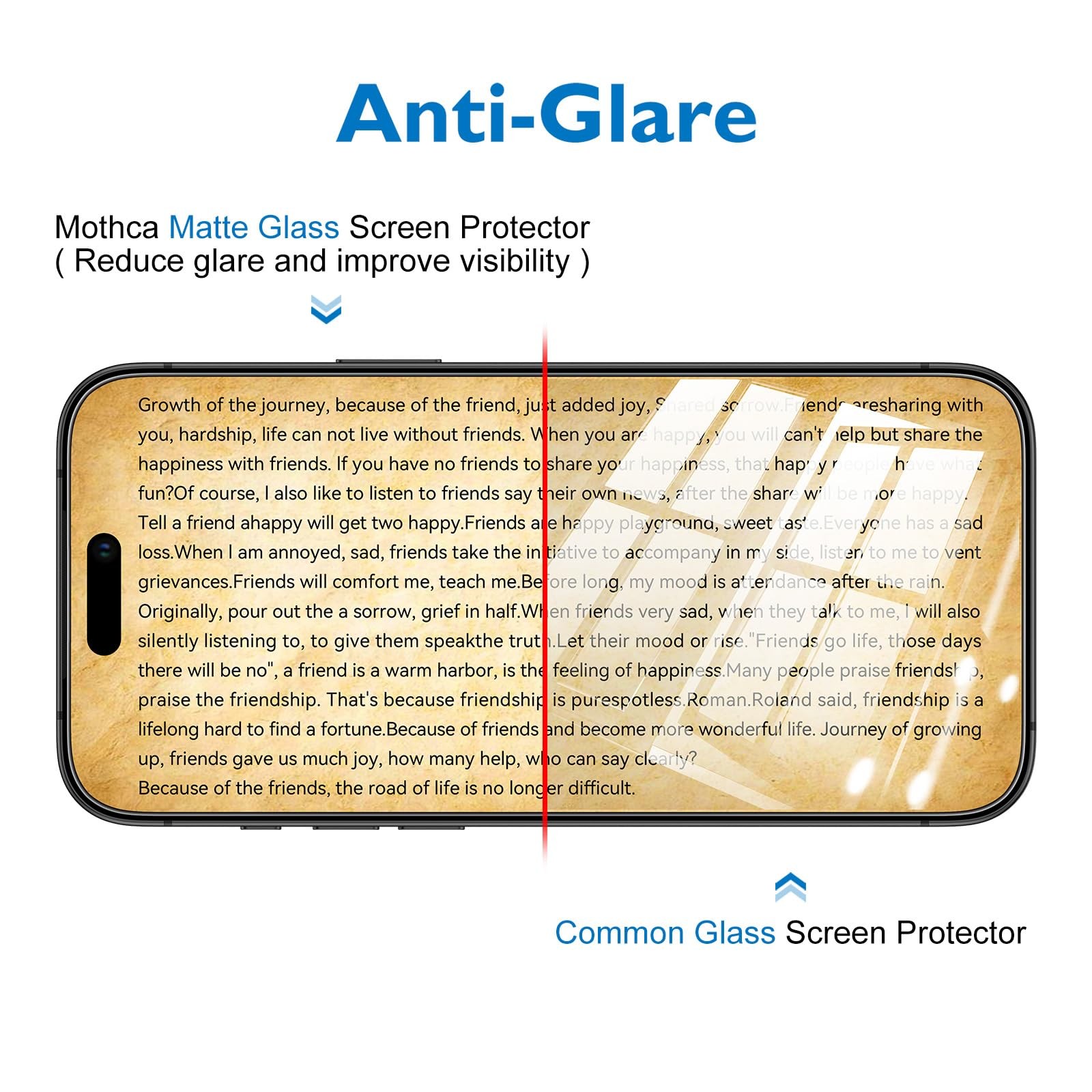 Mothca Matte Glass Screen Protector for iPhone 17 17 Pro Max-6.9 Inch