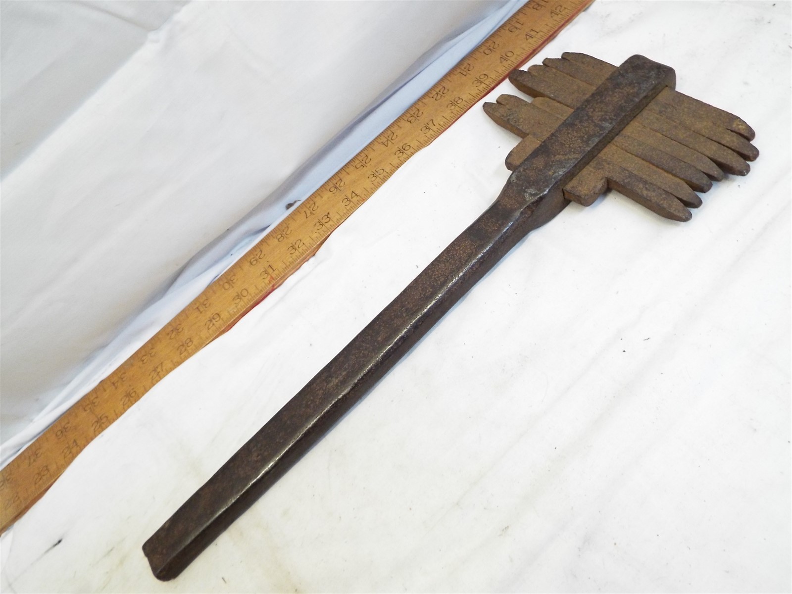 Antique Blacksmith Hand Forged Mason Stone Pick Hammer Marble Tombstone Tool