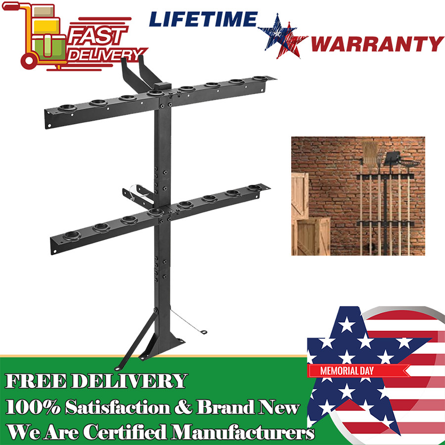 For Truck, Rake Shovel Holder W/ Brackets Utility Trailer Tool Rack, Shovel Rack