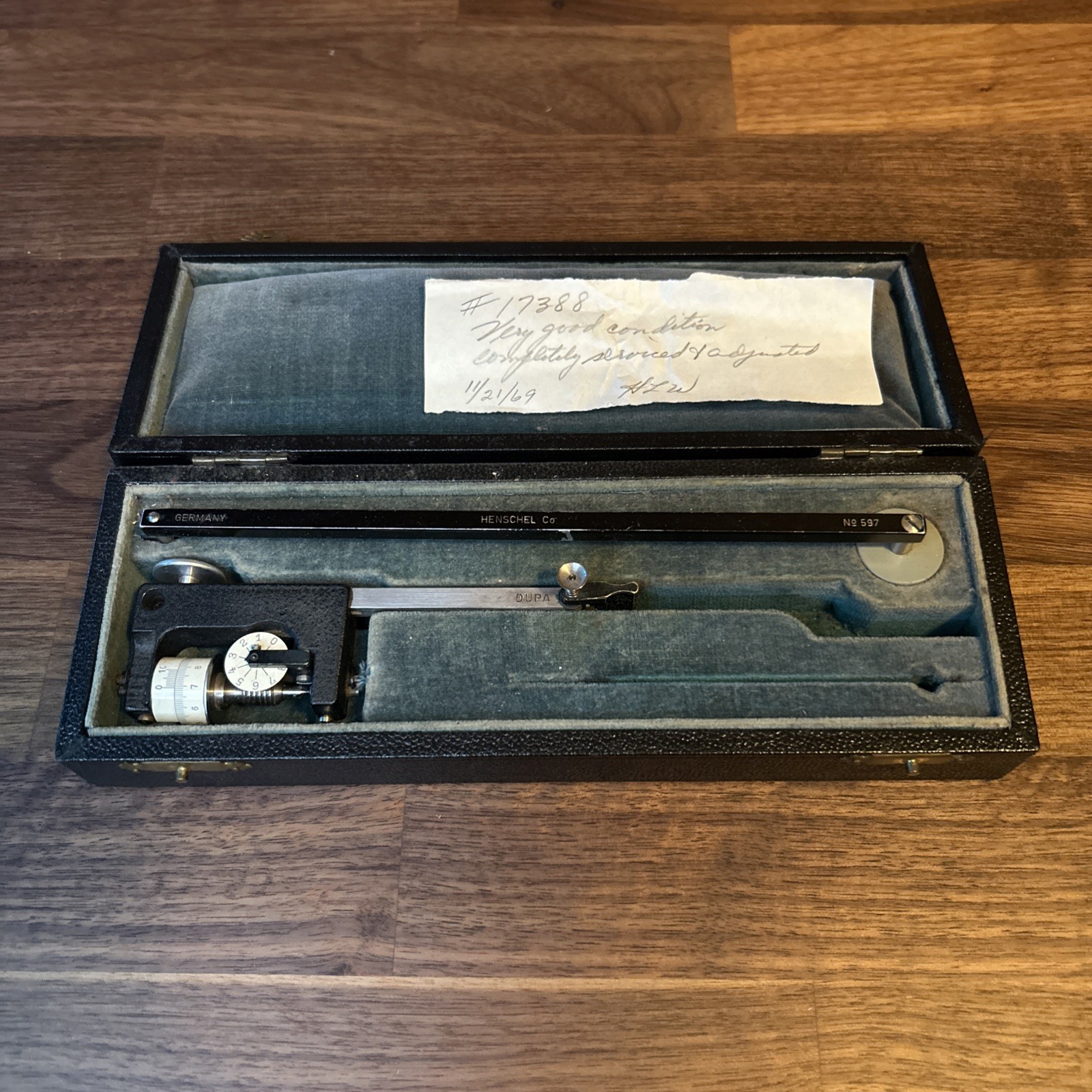 Henschel No. 597 Dial Indicator Gauge Set Germany Machinist Precision Tool
