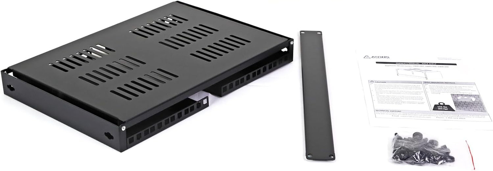 AEONS 4U Wall Mount Reinforced Bracket Network Rack Low Profile Vertical & Horiz