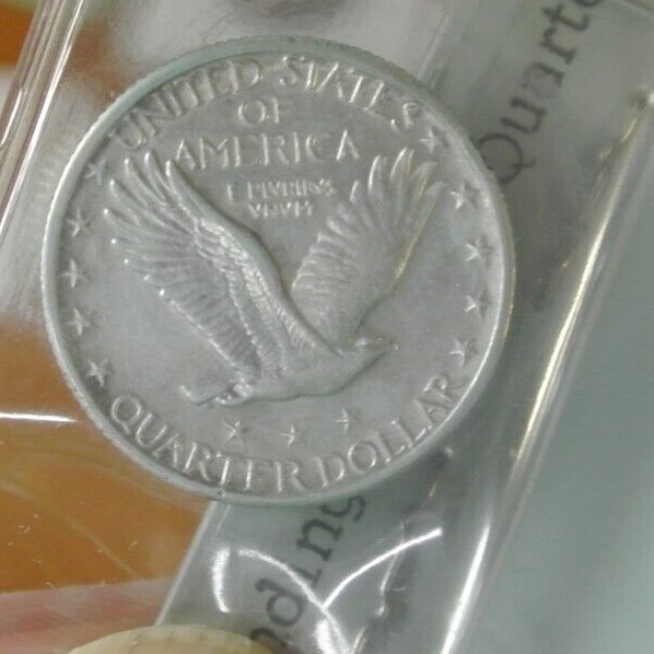 1929 25c Standing Liberty Silver Quarter - NICE Luster - AU