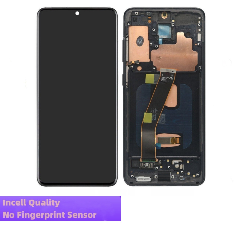 For Samsung Galaxy S20 5G G980 Incell LCD Touch Screen Digitizer Display Frame