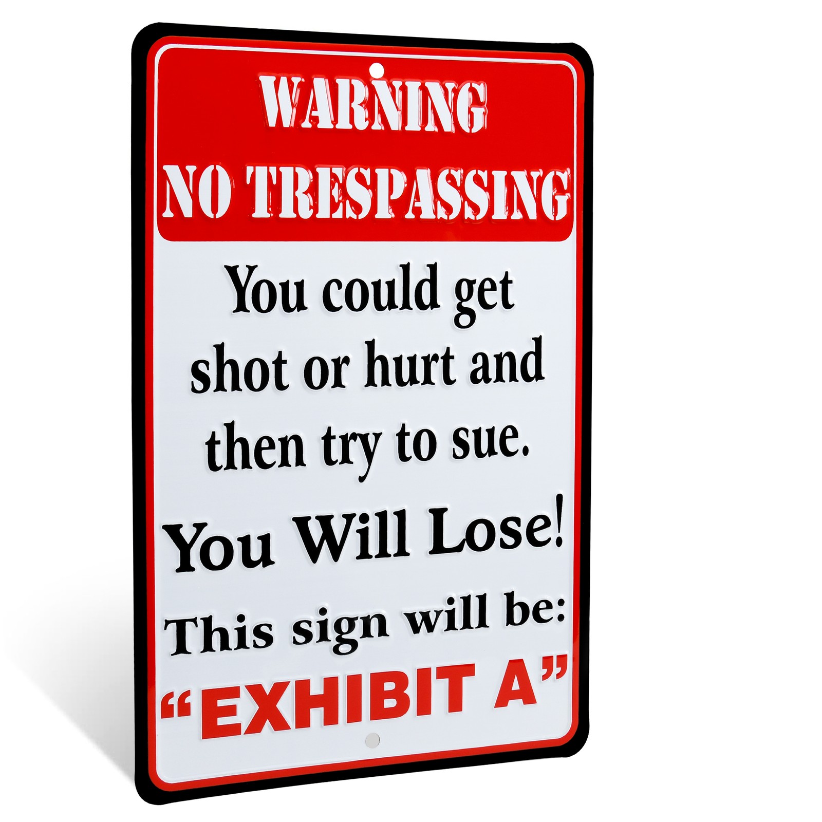 Metal No Trespassing You Could Get Shot Funny Sign Man Cave Posted Room Decor Ad