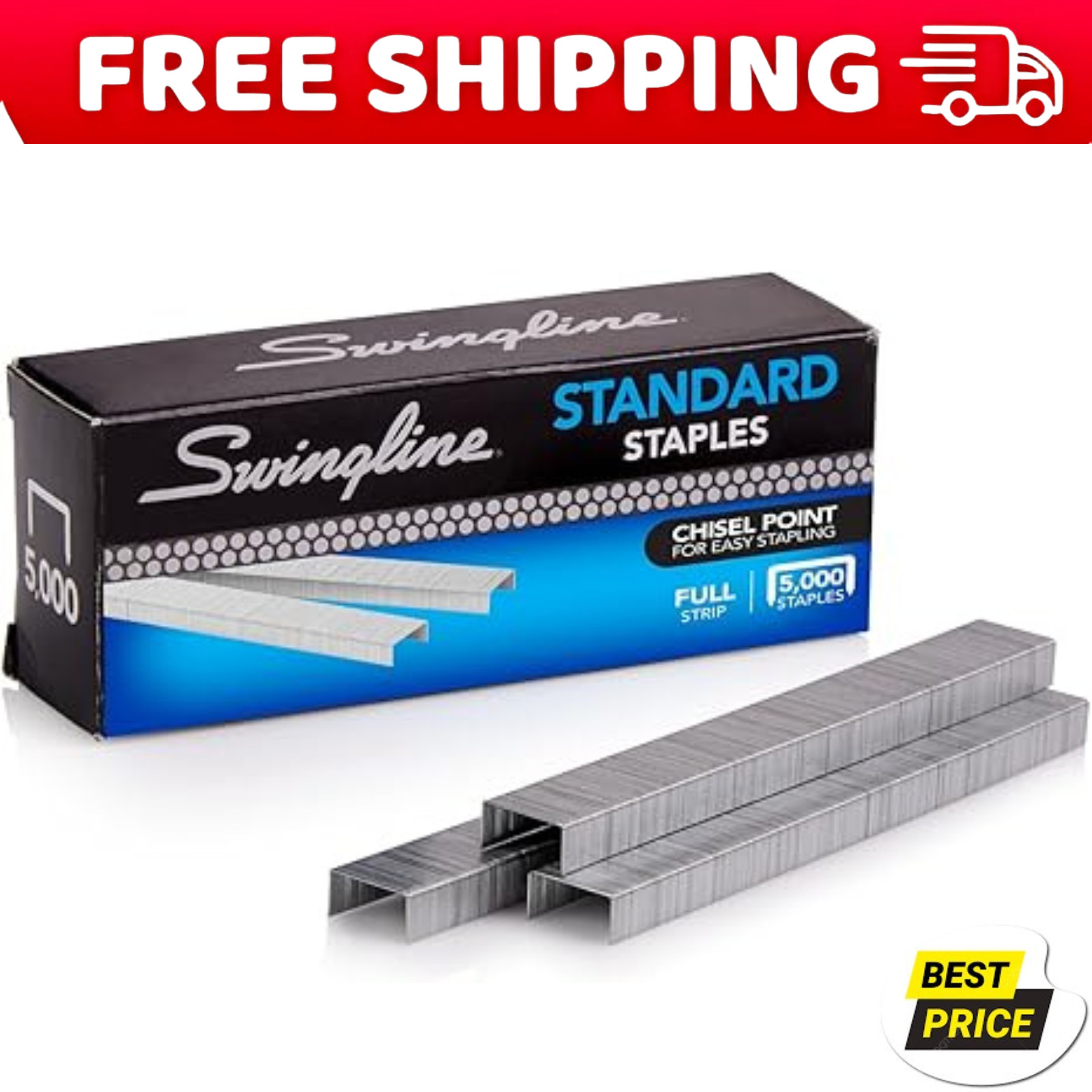 Swingline Staples Standard 1/4 inches Length 210/Strip 5000/Box 1 Box - (35108)