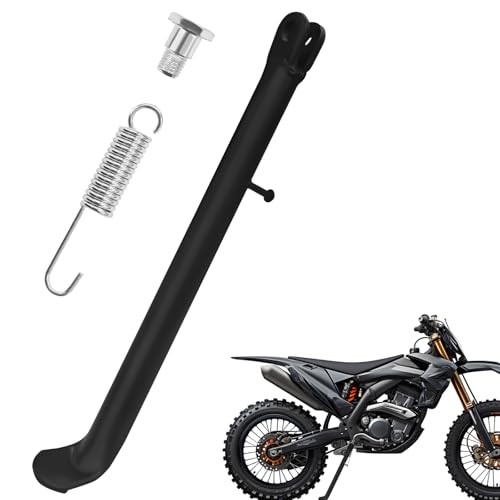 Dirt Bike Stand with Spring,Motorcycle Side Kickstand,11.8inch Mini Bike Black