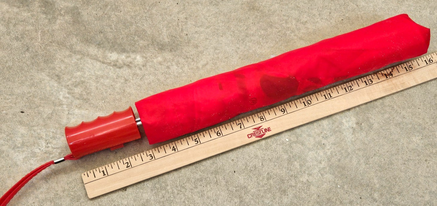 Vintage World Wildlife Foundation WWF Umbrella - Red White - Panda -New