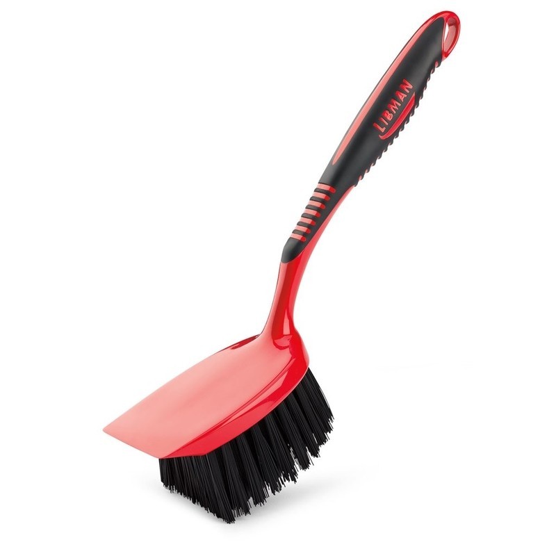 Libman Hard Bristle Cleaning Brush Hard Bristle 2.5 in. W 11 in. L w/ Scraper