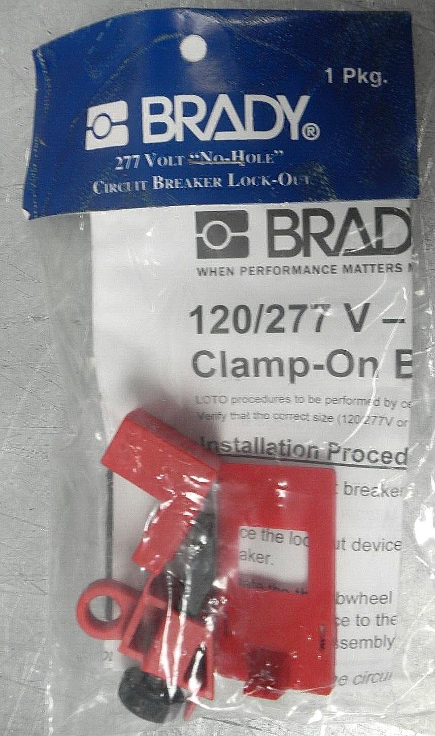 BRADY ELECTRICAL CB LOCKOUT 65396 277V NO HOLE RED LOT/2