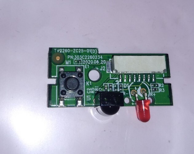 ONN 100012588 POWER BUTTON/ IR SENSOR TV2260-ZC25-01 (D)