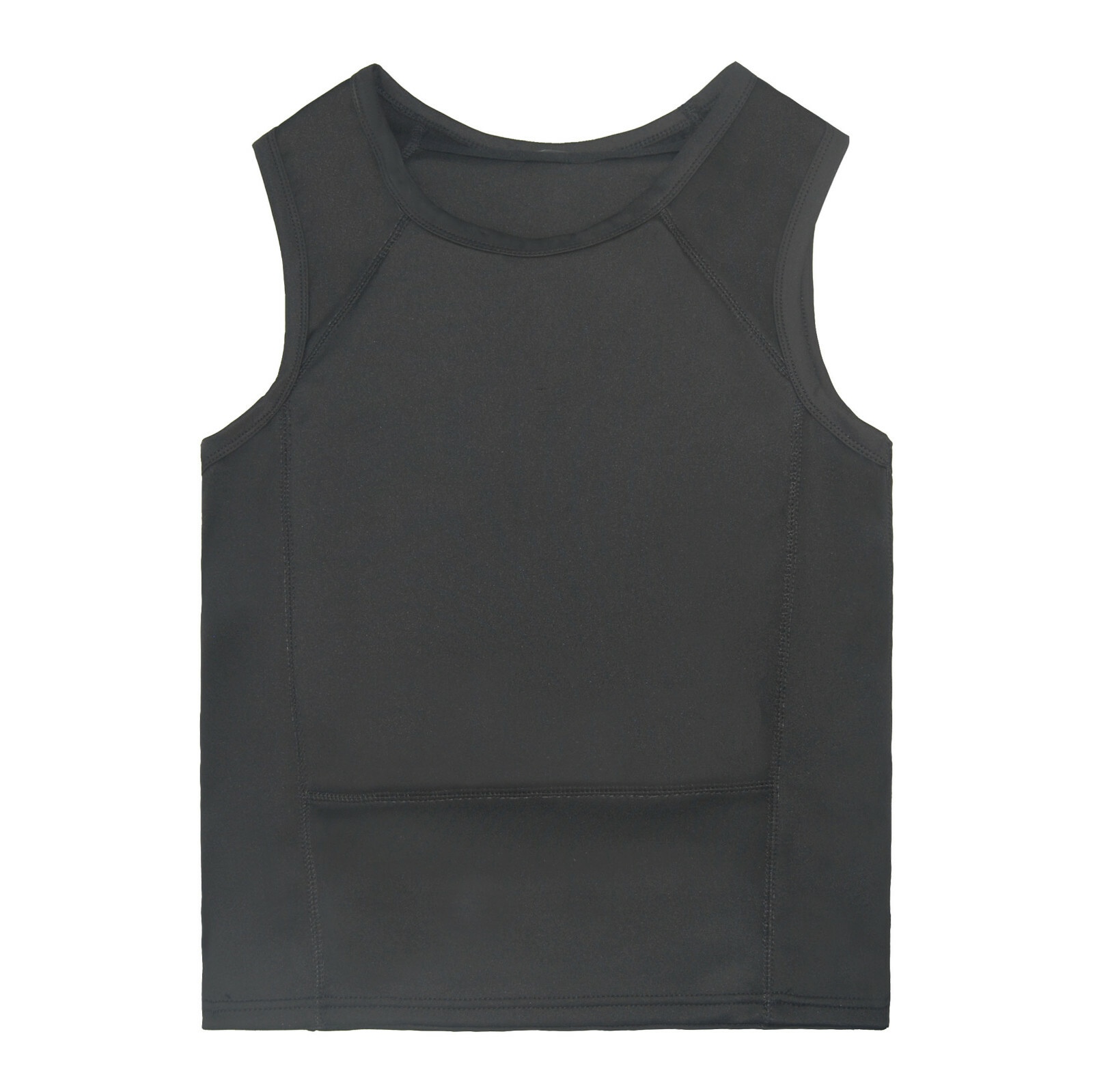 Black Bulletproof T-shirt Vest Ultra Thin made with Kevlar Body Armor NIJ IIIA