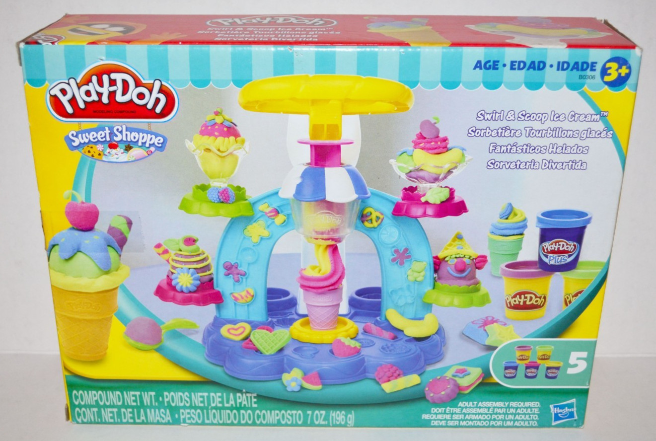 NEW Play-Doh Swirl & Scoop Ice Cream Sweet Shoppe Creations Toys Playset 2014🔥