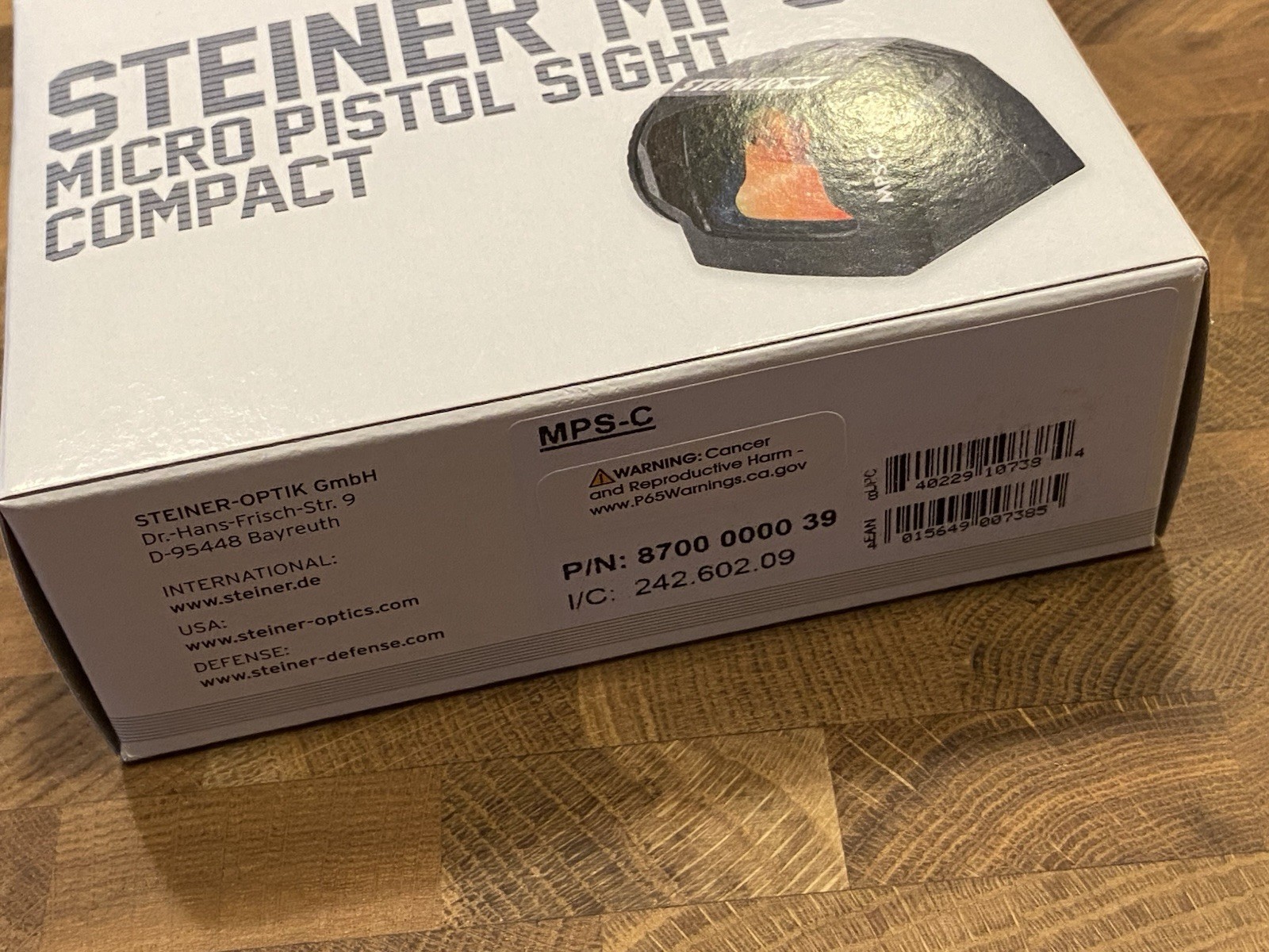 Steiner MPS-C Micro Pistol Sight Compact *NEW* w/box, battery, install tool